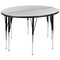 Flash Furniture Round 47.5 W, 48 L, 30.25 H, Chrome, Laminate, Particleboard, Steel, Grey XU-GRP-A48-HCIRC-GY-T-A-GG - alternate 7